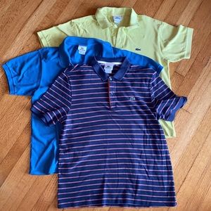 3 Lacoste shirts